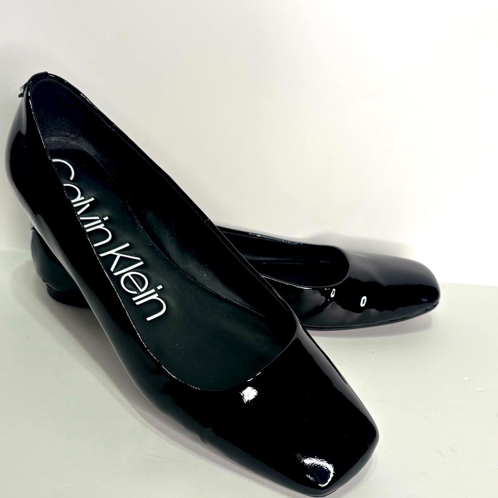 Calvin Klein Black Patent Leather Ballet Flats